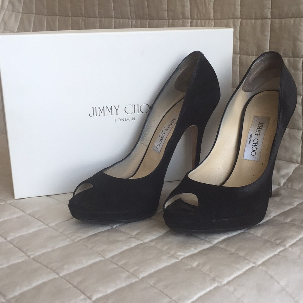 Jimmy Choo black suede pump